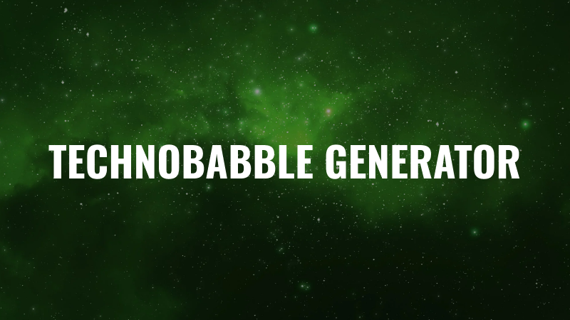 Technobabble Generator