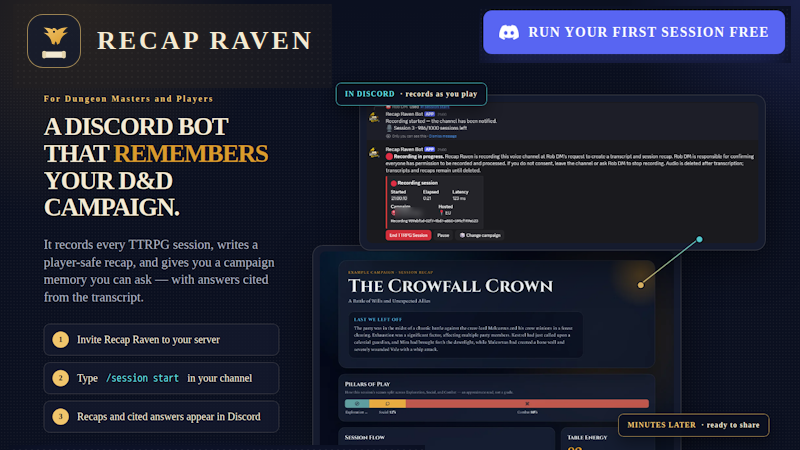 Recap Raven