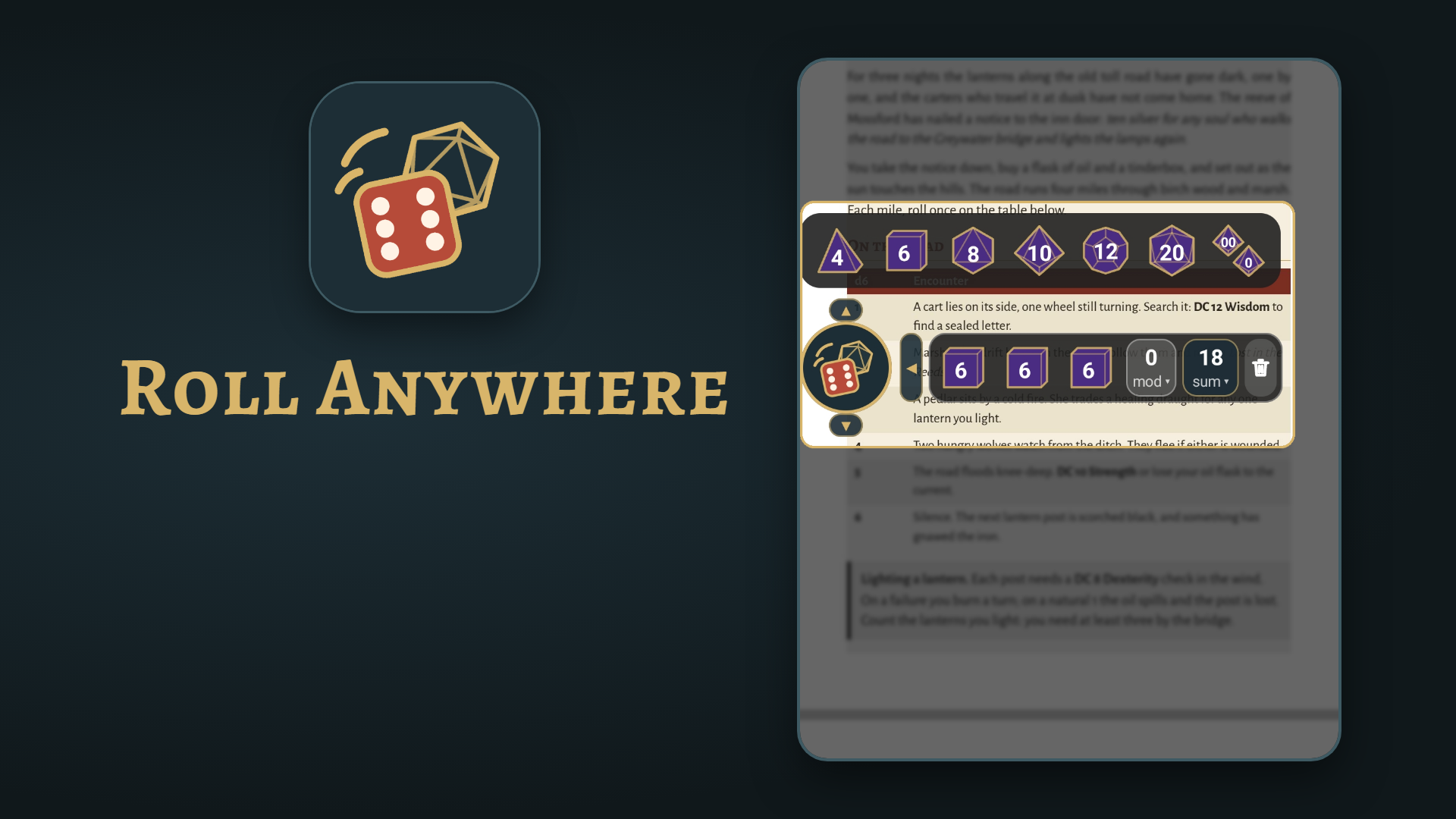 Roll Anywhere: Floating Dice Roller for Android