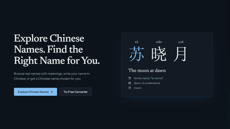 Mingzi — Authentic Chinese Character & NPC Name Generator