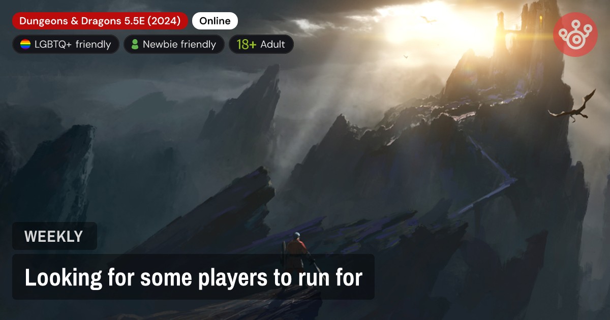 Looking for some players to run for