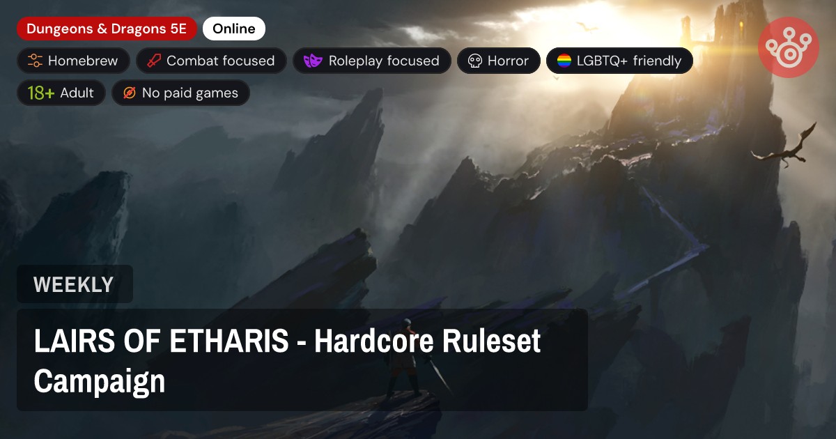 LAIRS OF ETHARIS - Hardcore Ruleset Campaign