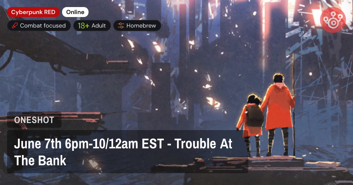 June 7th 6pm-10/12am EST - Trouble At The Bank