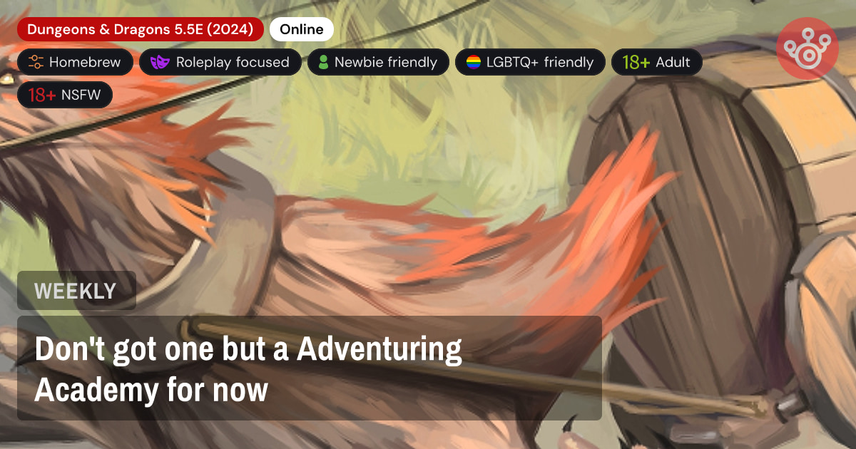 Don't got one but a Adventuring Academy for now