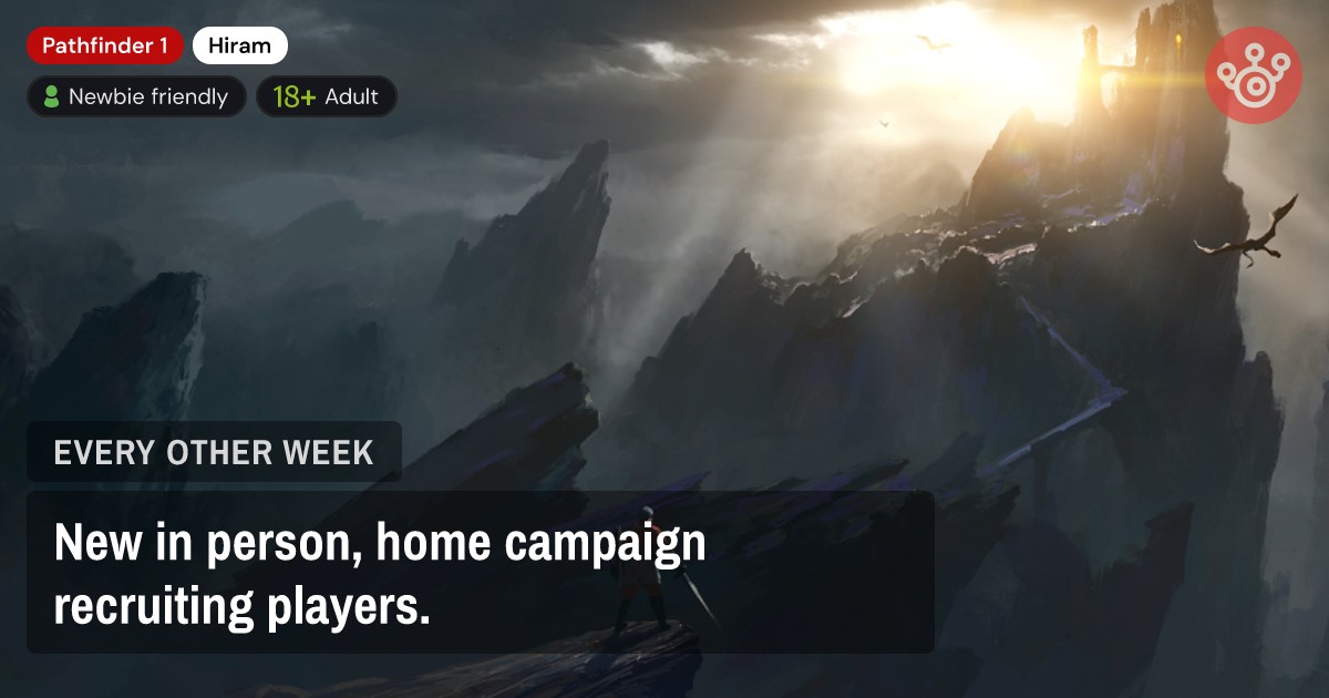 New in person, home campaign recruiting players.